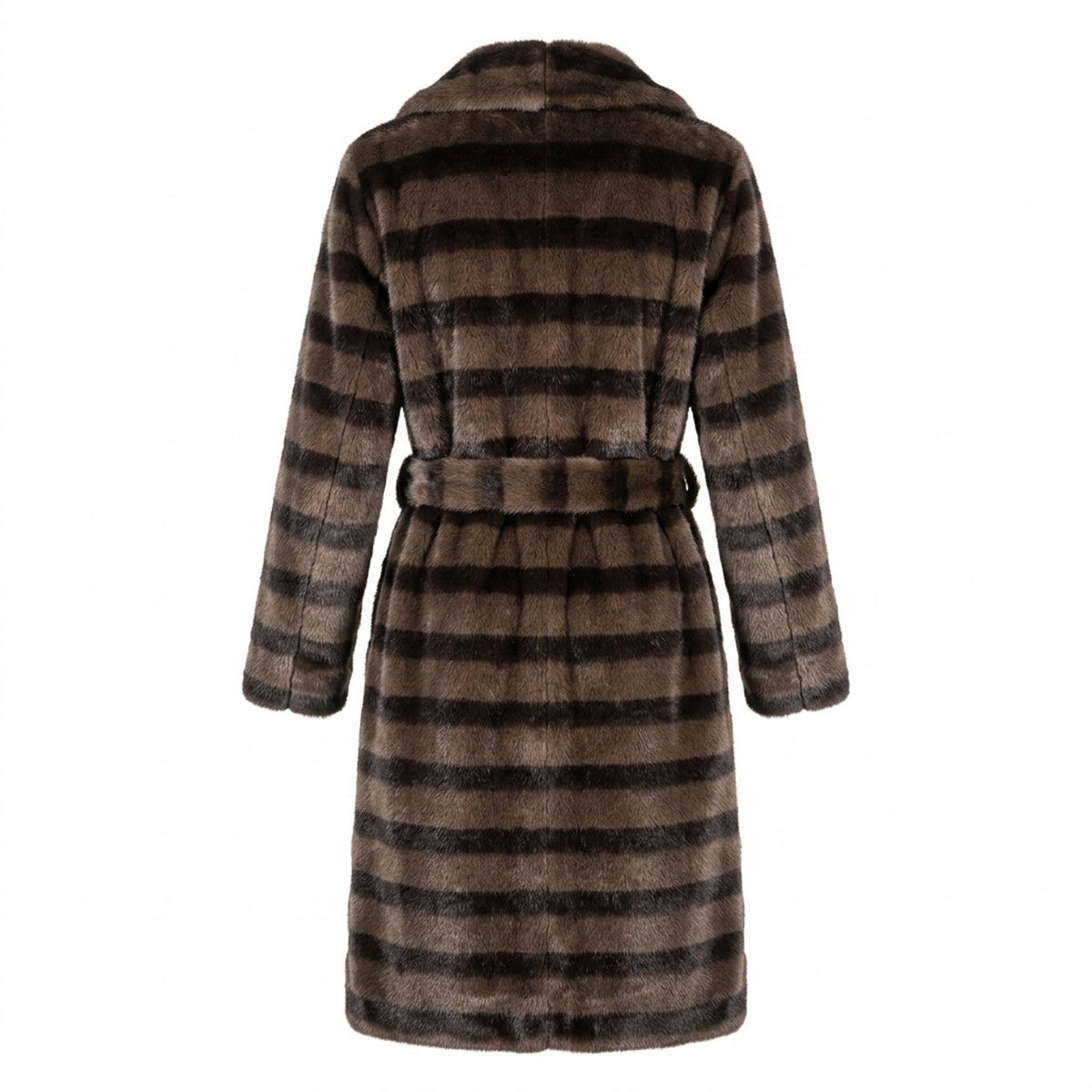 Lange Faux Fur Jas - Ceintuur