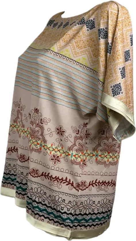 Soggo - travelstof blouse - Multiprint blouse - Ademend - Kreukvrij - in 2 maten - Mapsy B.V