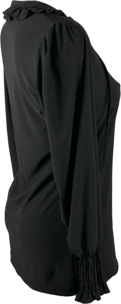 Royal Style – travelstof blouse – Zwarte blouse – Ademend – Kreukvrij – Duurzame Blouse - Mapsy B.V