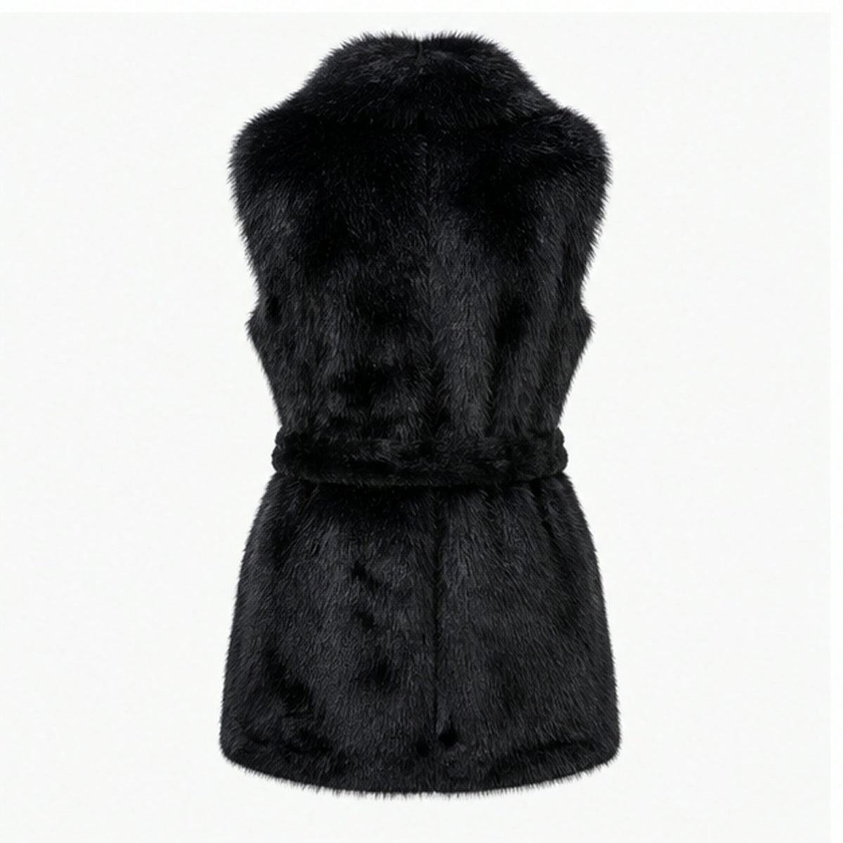 Faux Fur Gilet met Ceintuur - One Size