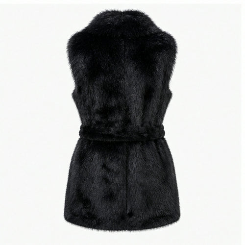 Faux Fur Gilet met Ceintuur - One Size