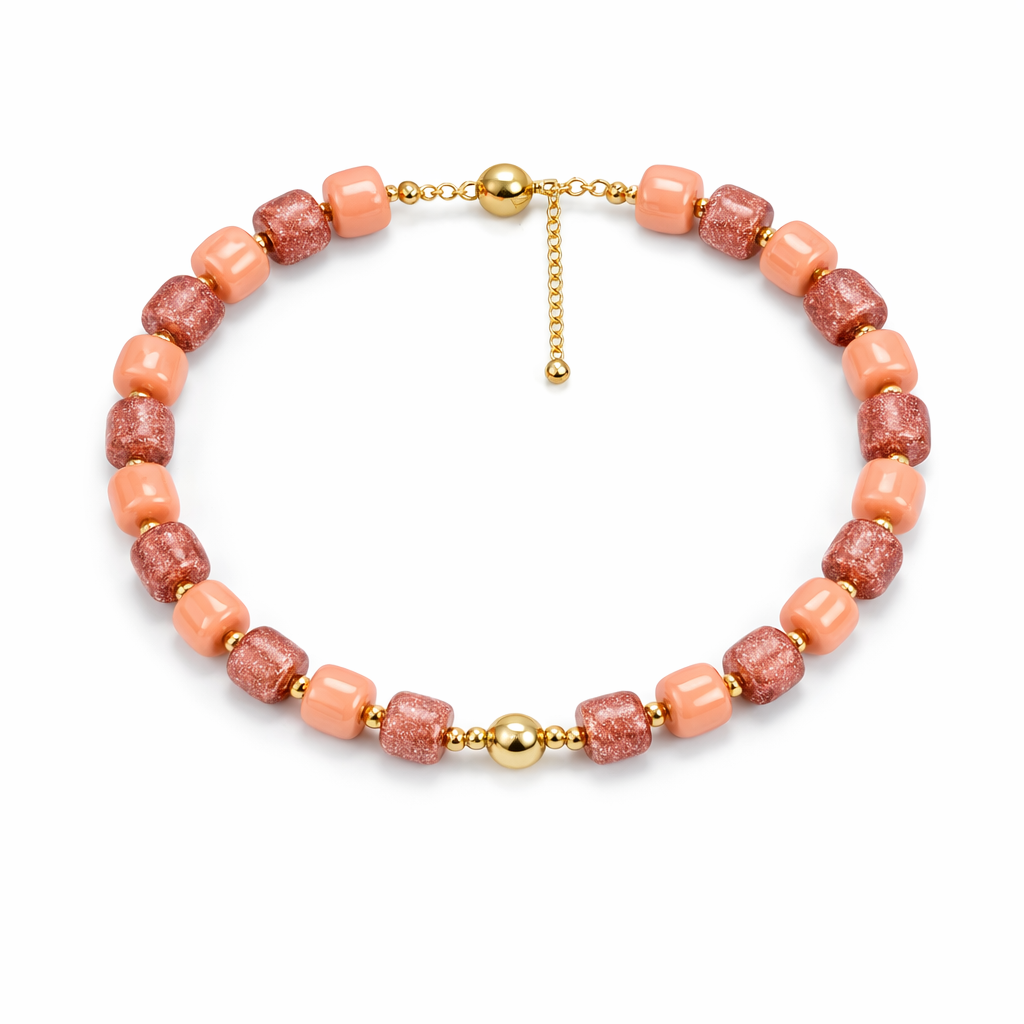 HS Ketting - Met Gouden Touch - statement detail - 14 kleuren - BACK