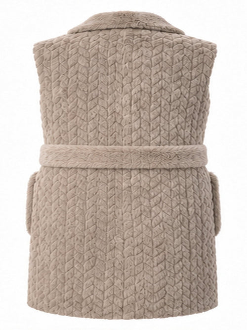 Lang faux fur gilet
