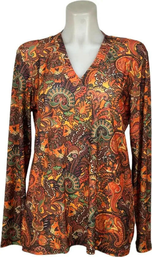 Angelle Milan – travelstof blouse – Terracotta blouse – Ademend – Kreukvrij - Mapsy B.V