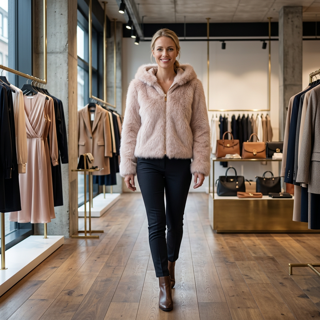 Faux Fur Jas – Model 41185
