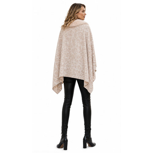 Stola Luipaardprint met Faux Fur Rand - 60x200 cm