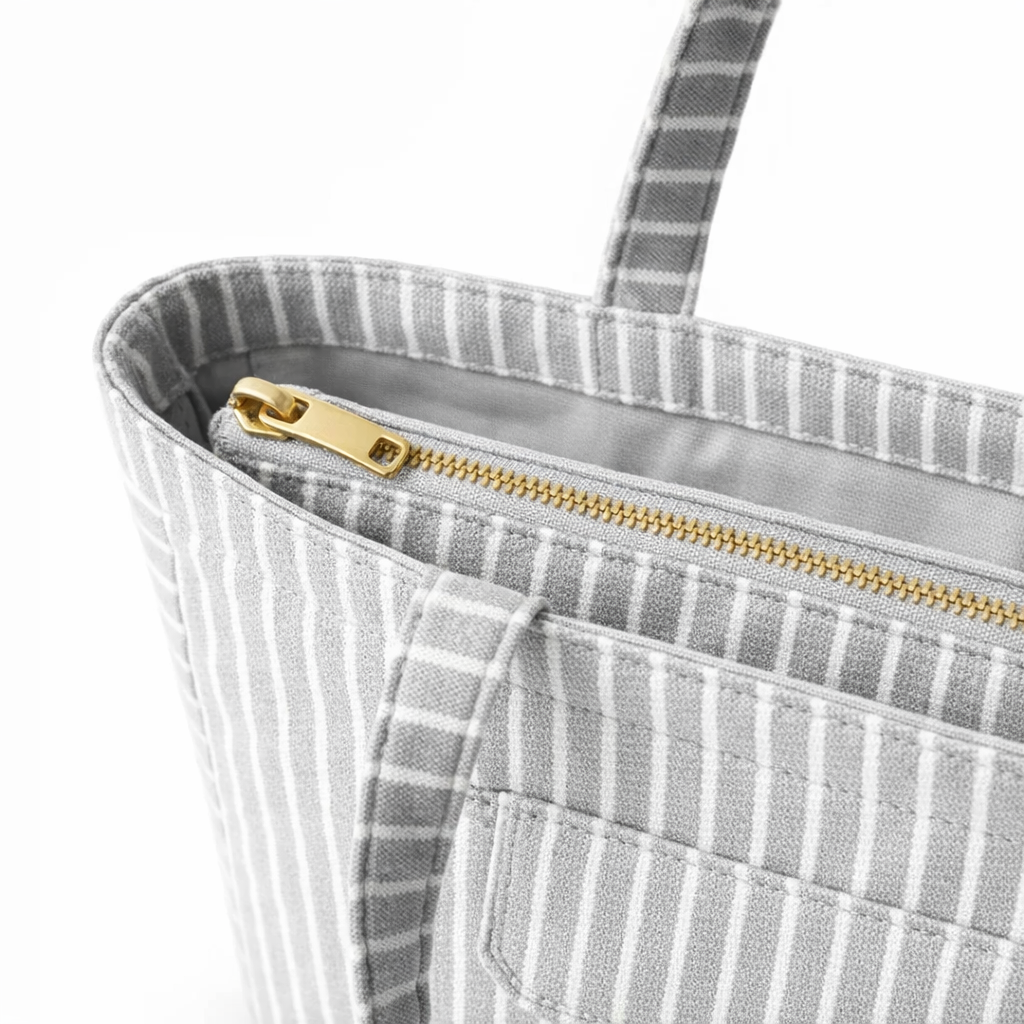 HS Tas - Big Shopper Badstof - praktisch voor dagelijks gebruik - 4 kleuren - DETAIL