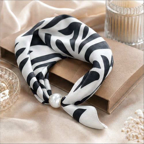 Parelsjaal met Zebraprint