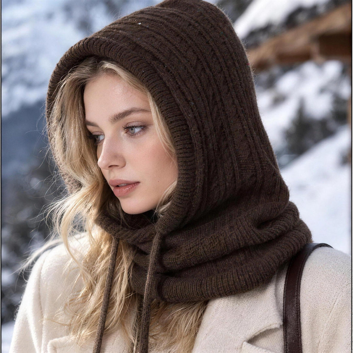 Kabelgebreide Balaclava