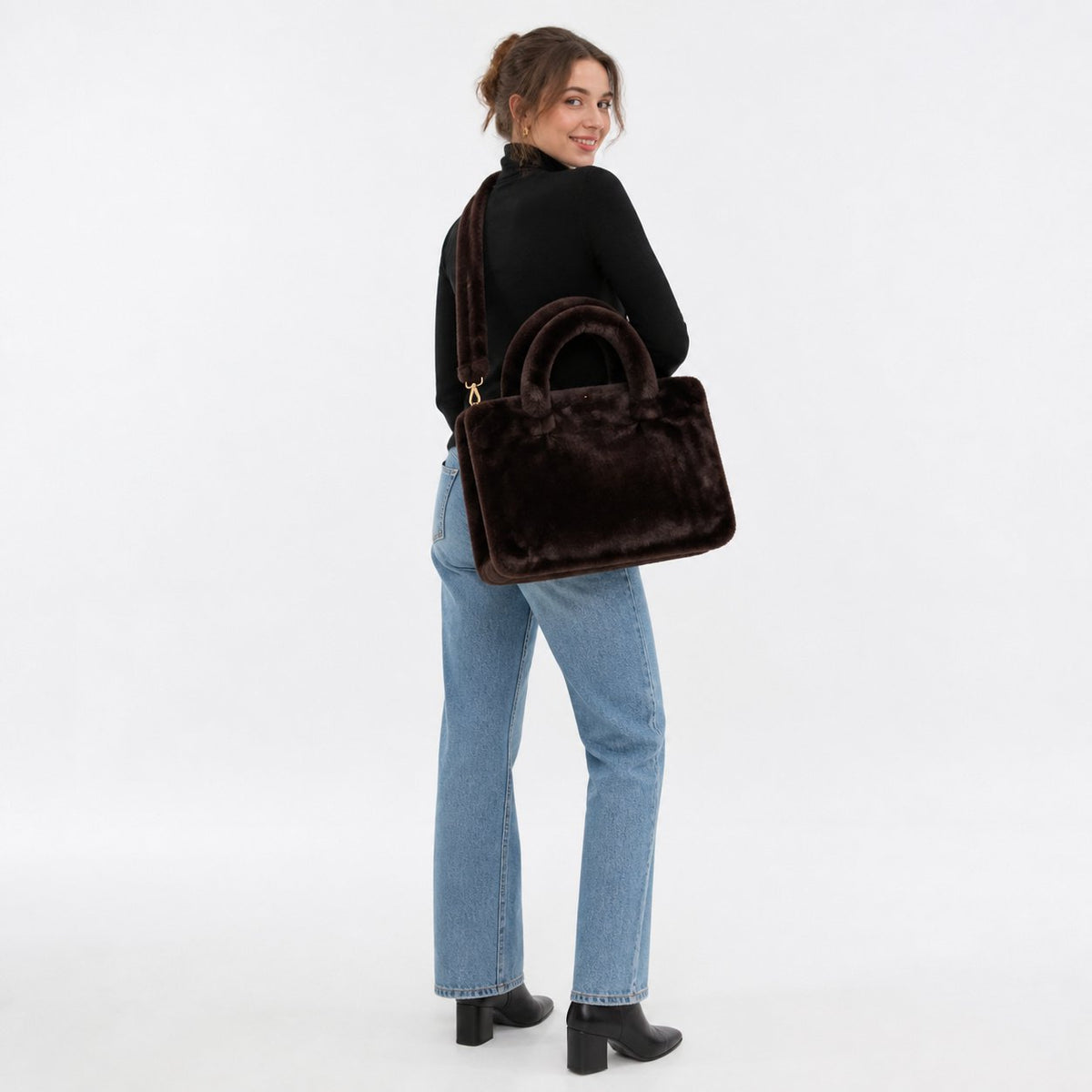 Faux Fur Hand- en Schoudertas