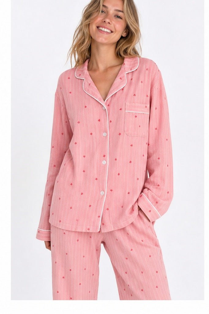 Pyjamaset met Bloemetjesprint