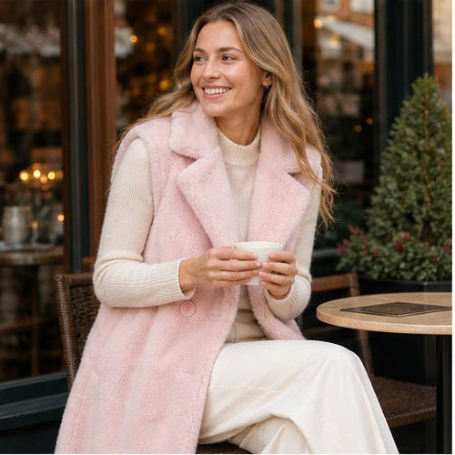 Lange Faux Fur Bodywarmer - One Size