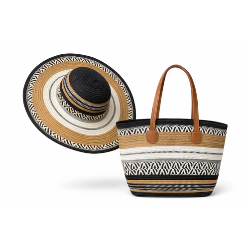 HS Strandsetje - Hoed + Tas - praktisch voor dagelijks gebruik - 5 kleuren - originele variantfoto