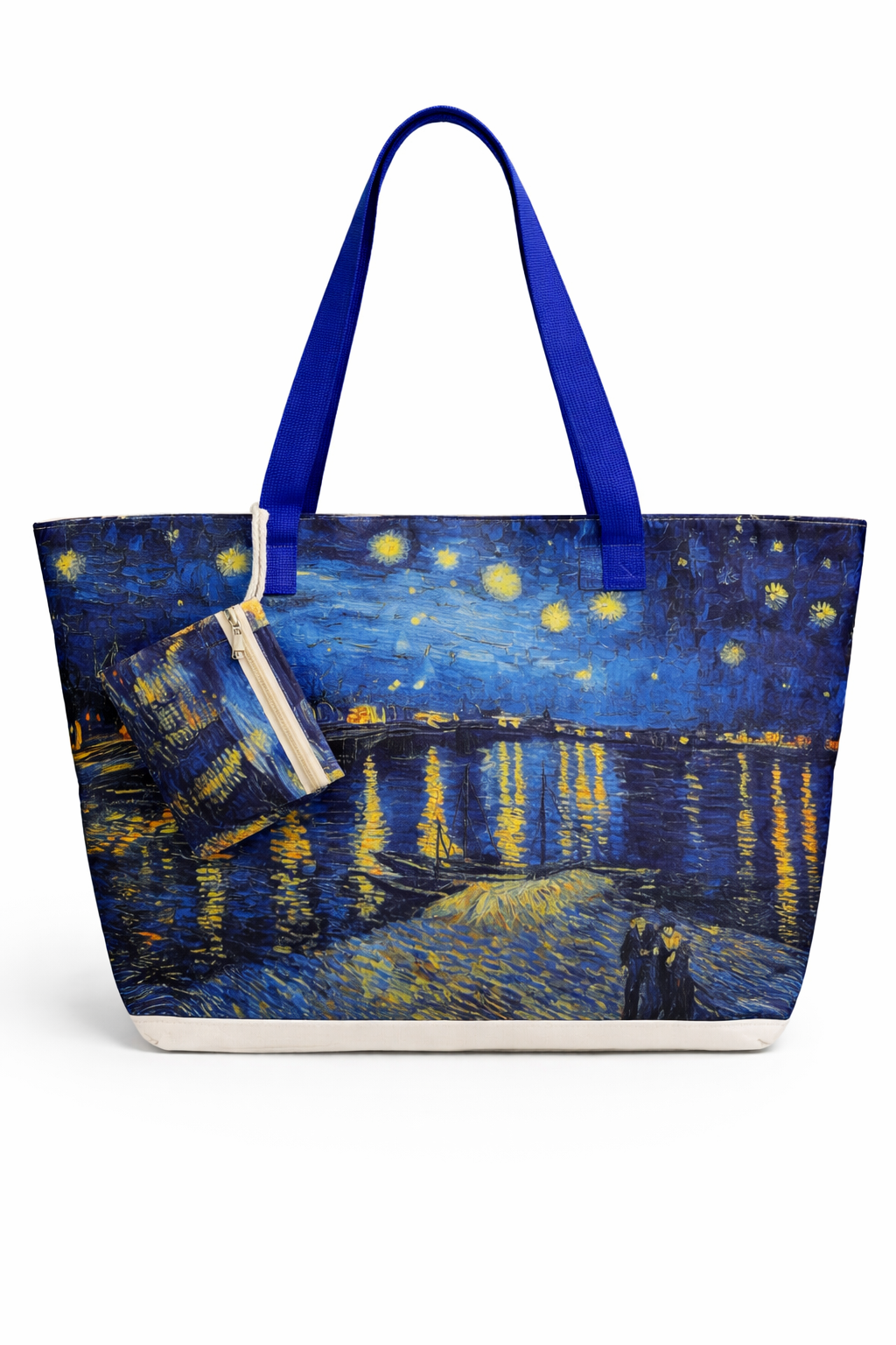 Shopper met Schilderijprint en Mini-tasje
