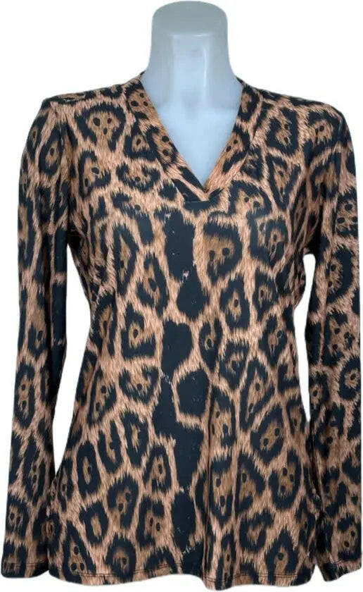 Angelle Milan – travelstof blouse – Panter blouse – Ademend – Kreukvrij – Duurzame Blouse - Mapsy B.V
