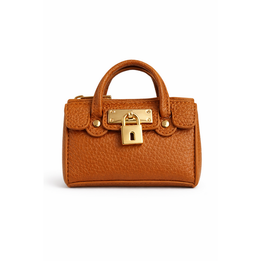 HS Tassenhanger - In 5 kleuren - Mini Bag - Cognac