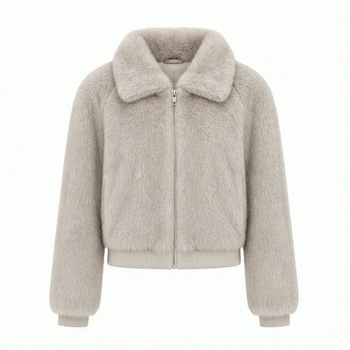 Faux Fur Bomberjas met Elastische Band - One Size
