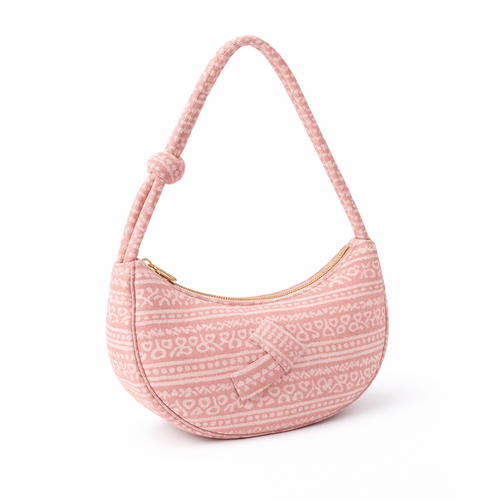 HS Handtas - Banana shape Paisley - praktisch voor dagelijks gebruik - 3 kleuren - SIDE