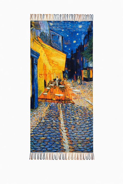 Sjaal met Schilderijprint – 202 x 72 cm