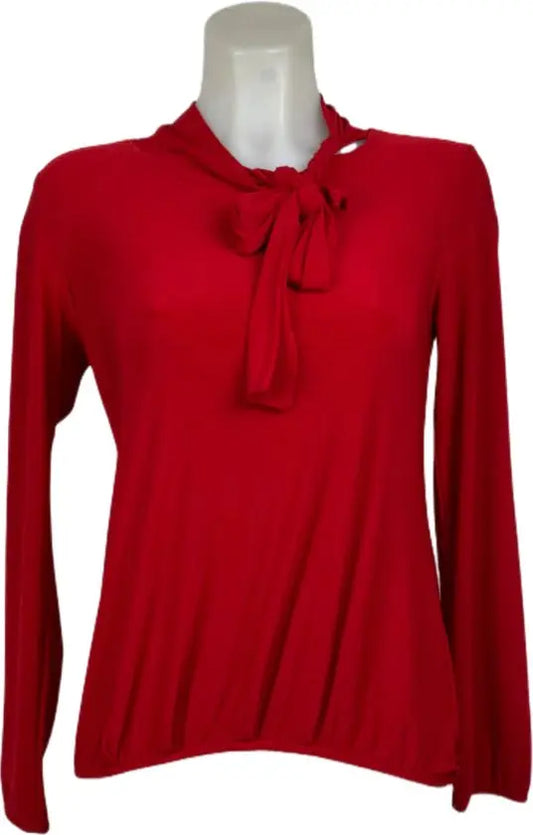 Angelle Milan – travelstof blouse voor dames – Rode blouse met Koord – Ademend – Kreukvrij - Mapsy B.V