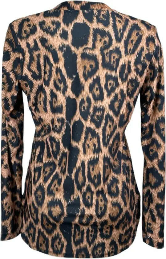 Angelle Milan – travelstof blouse – Panter blouse – Ademend – Kreukvrij – Duurzame Blouse - Mapsy B.V