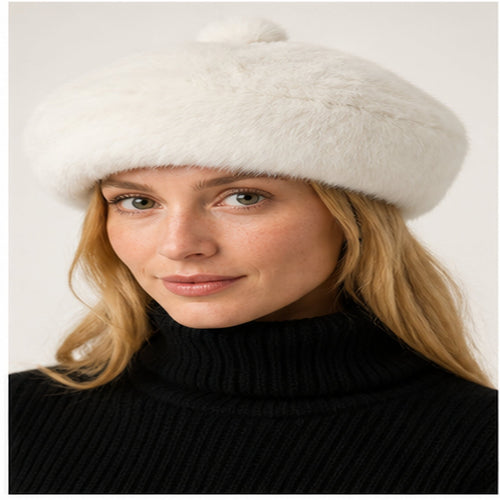 Faux Fur Baret - One Size