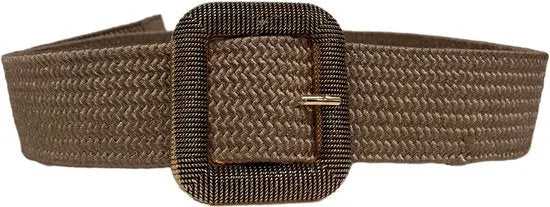 Klassieke Geweven Riem – Beige met Vintage Gesp – 120 cm – 1 Stuk