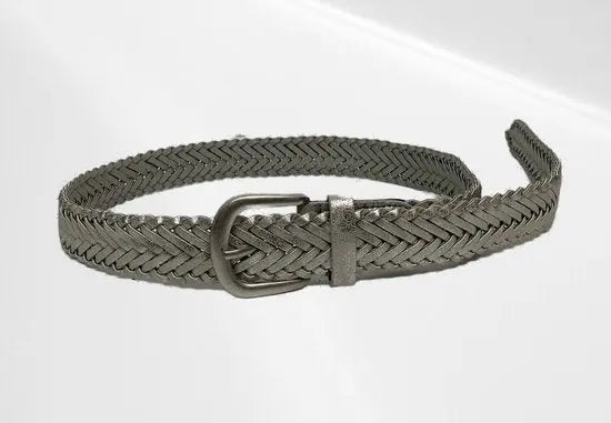 Casual riem - PU - 100 cm - Gevlochten riem - Zilver - In verschillende kleuren