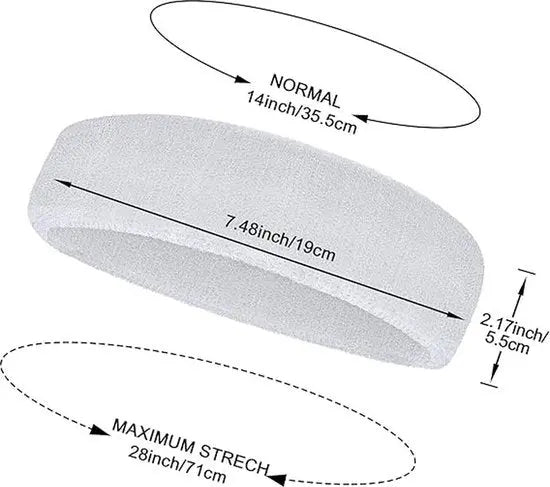 Hoofdbanden 3 stuks - Wit - EK voetbal hoofdbanden - Memphis Depay - Zweetbanden voor hoofd - Zweetband voor mannen en vrouwen - Elastische zweethoofdband - Katoenen hoofdzweetband - Voetbal wedstrijd - Oranje - Kampioenschap - Nederlands elftal