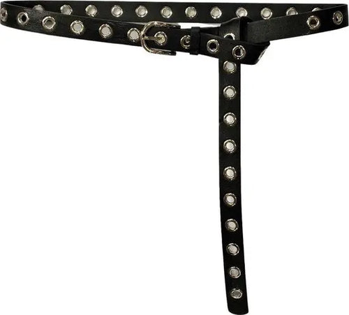 Modieuze Zwarte Riem – Zilveren Details – 135 cm – 1 Stuk - Mapsy B.V