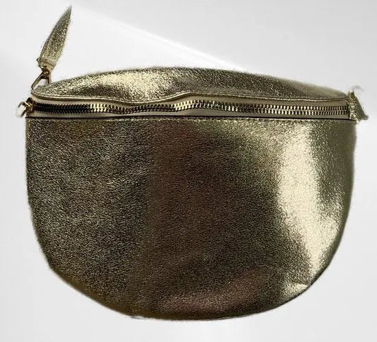Heuptas - Leer - Glimmend goud - In verschillende kleuren verkrijgbaar - Mapsy B.V