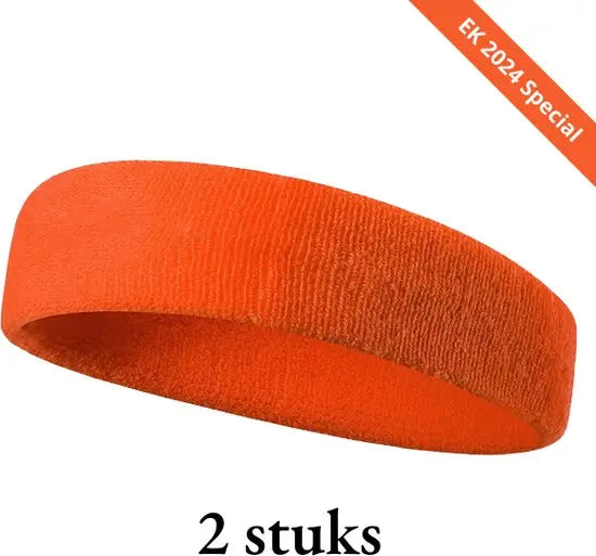 Set van 2 stuk(s) - EK 2024 hoofdband oranje - EK 2024 zweetband oranje - EK 2024 haarband oranje - Hoofdband oranje - Zweetband oranje - Haarband oranje - Oranje Zweetband - Oranje hoofdband - Oranje haarband - Zweetband 