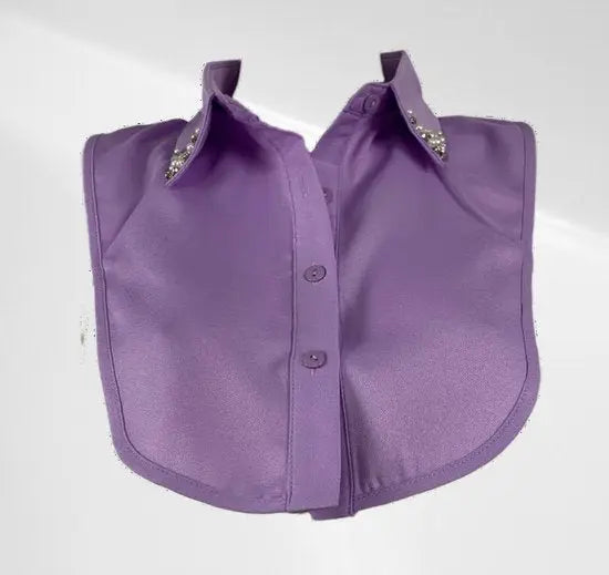 Blouse kraagje - Paars - In verschillende kleuren - Katoen