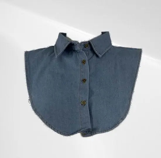 Blouse kraagje - Denim blauw - In verschillende kleuren - Katoen