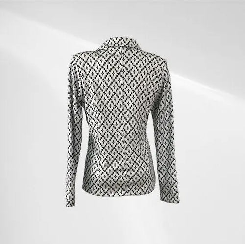 Angelle Milan - Casual travelstof blazer - Wit met ruiten - Travelstof - In 5 maten verkrijgbaar - Mapsy B.V