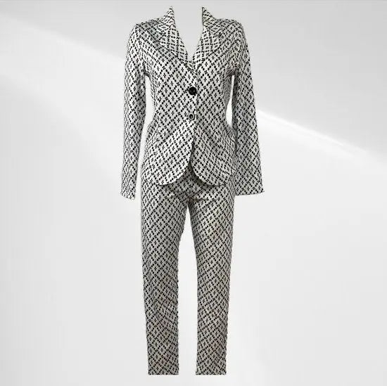 Angelle Milan - Casual travelstof blazer - Wit met ruiten - Travelstof - In 5 maten verkrijgbaar - Mapsy B.V