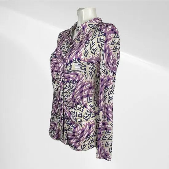 Angelle Milan - Lila travelstof Blouse voor Dames - Travelstof - Ademend - Kreukherstellend - Duurzaam - in 5 maten! - Mapsy B.V