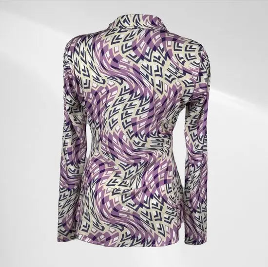 Angelle Milan - Lila travelstof Blouse voor Dames - Travelstof - Ademend - Kreukherstellend - Duurzaam - in 5 maten! - Mapsy B.V