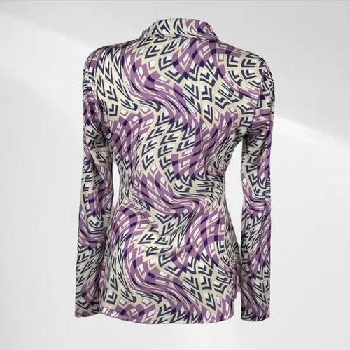 Angelle Milan - Lila travelstof Blouse voor Dames - Travelstof - Ademend - Kreukherstellend - Duurzaam - in 5 maten! - Mapsy B.V
