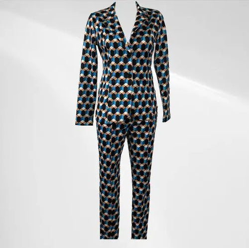 Angelle Milan - Casual travelstof broek - Blokjes met ruiten - Met taillekoord - Travelstof - In 5 maten beschikbaar - Mapsy B.V