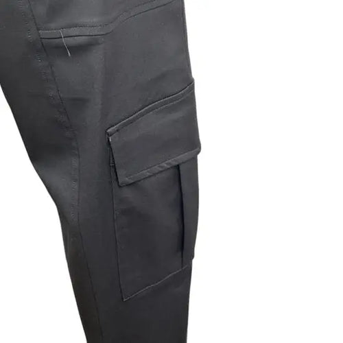 Stella Moretti – travelstof broek voor dames – Cargo Zwart Broek – Ademend – Kreukherstellend – Duurzame Broek - Mapsy B.V