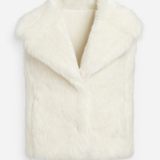 Faux Fur Mouwloze Jas