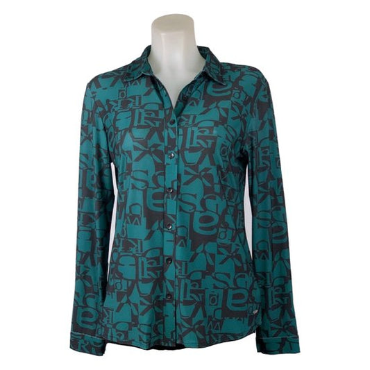 Angelle Milan - Groen Patroon - Licht en Kreukvrij - In 5 maten (XL) - Mapsy B.V