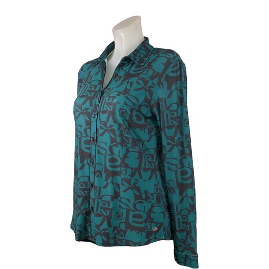 Angelle Milan - Groen Patroon - Licht en Kreukvrij - In 5 maten (XL) - Mapsy B.V