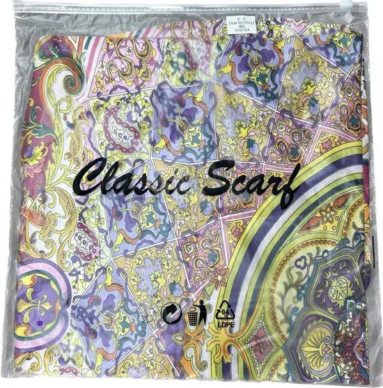 EcoChique multikleur zijden sjaal - Fuchsia - Zijdezacht - Trendy op TikTok - In 5 kleuren! - Mapsy B.V