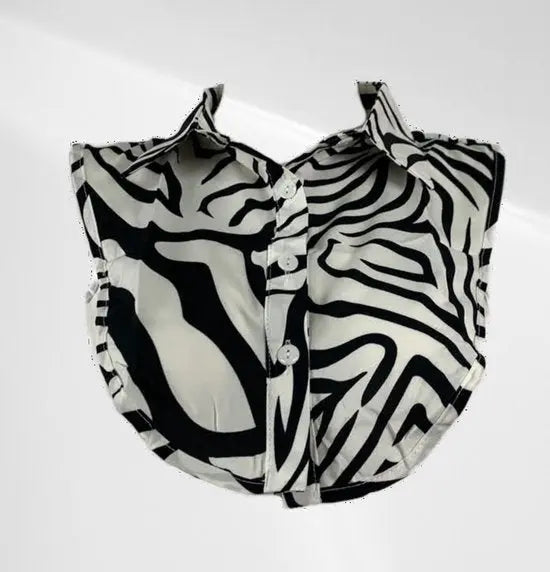 Blouse kraagje - Zebra print - In verschillende kleuren - Katoen