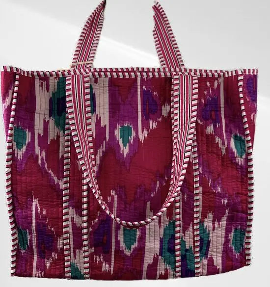 Cotton bag - Schoudertas - Roze print - Katoen