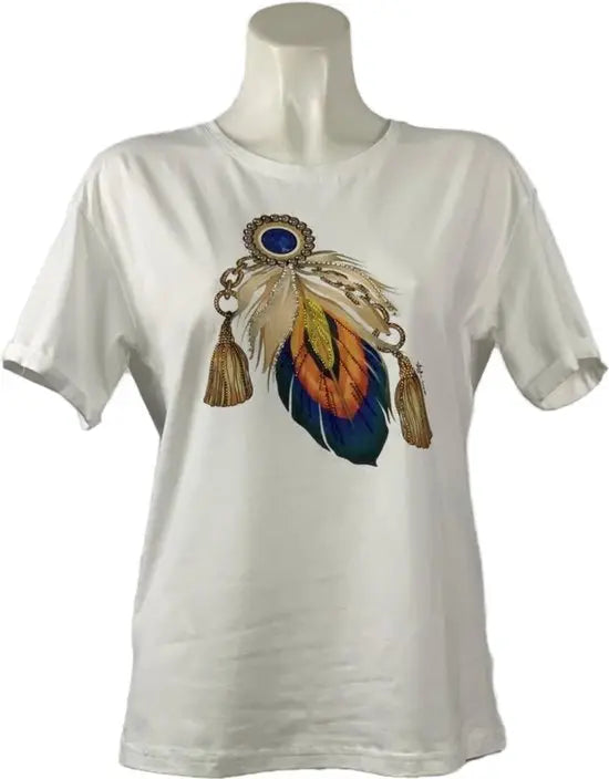 Trendy T-shirt met Unieke Print en Comfortabele Pasvorm - Mapsy B.V