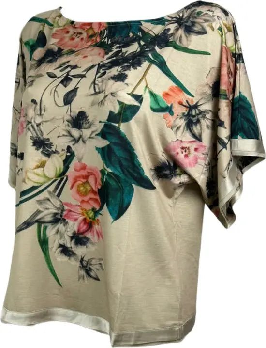 Soggo - travelstof blouse - Multiprint jungle blouse - Ademend - Kreukvrij - in 2 maten - Mapsy B.V