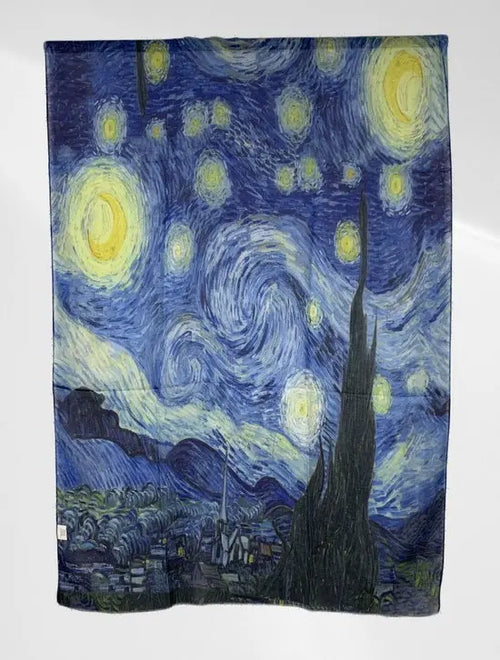 Schilderij sjaal - Sterrennacht - Viscose - In verschillende patronen verkrijgbaar - Mapsy B.V